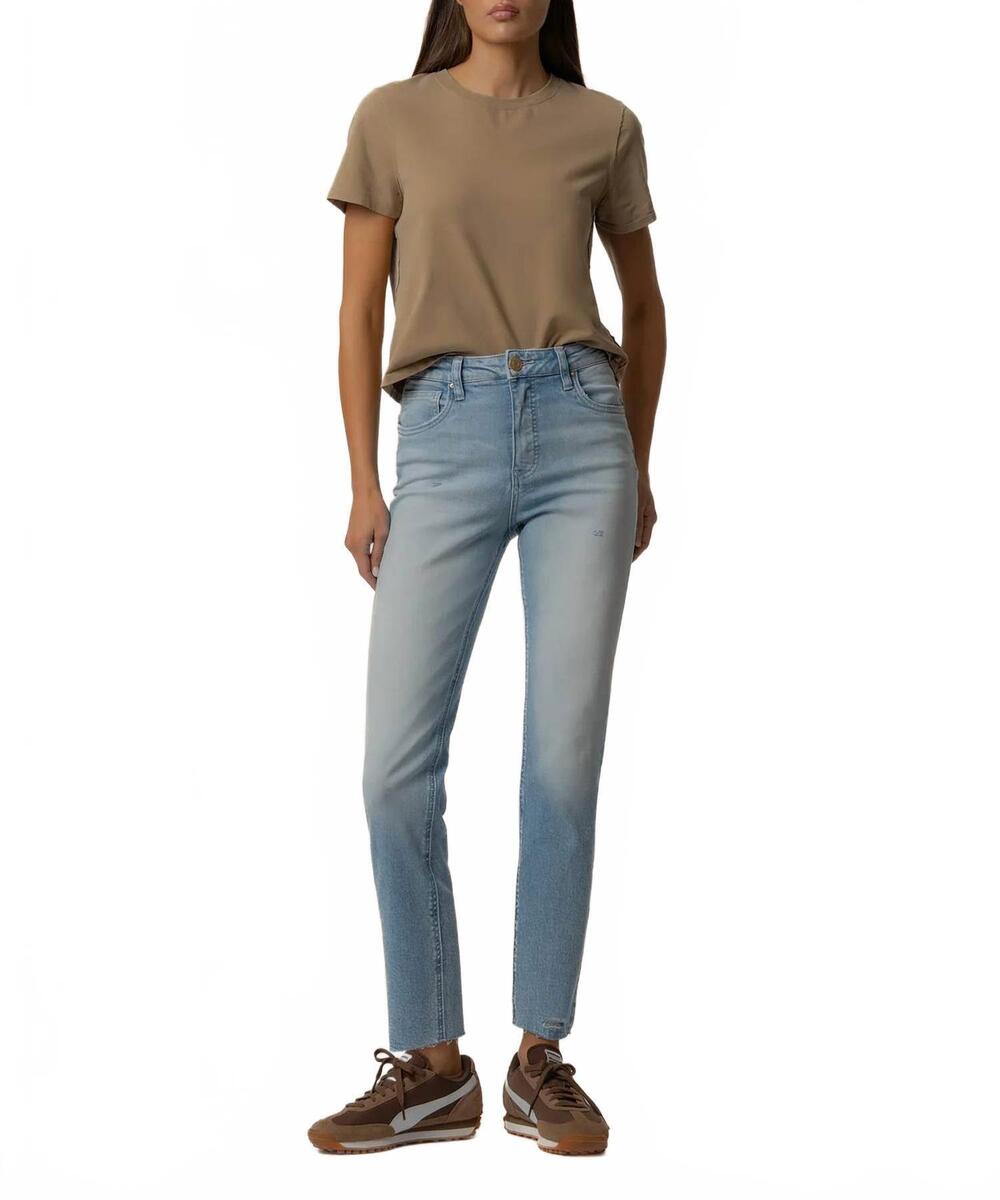 NEW KUT FROM THE KLOTH rachael high rise fab ab mom raw hem jeans in performance